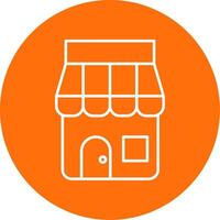 Shop Line Circle color Icon vector