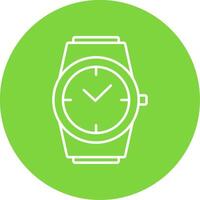 Stylish Watch Line Circle color Icon vector