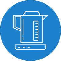 Electric Kettle Line Circle color Icon vector