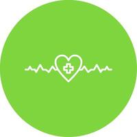 Heartbeat Line Circle color Icon vector