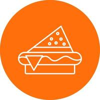 Sandwich Line Circle color Icon vector