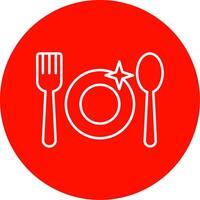 Crockery Line Circle color Icon vector