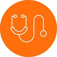 Stethoscope Line Circle color Icon vector