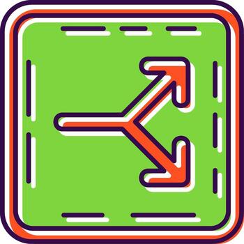 Split Filled Icon vector