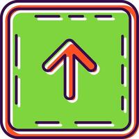 Up arrow Filled Icon vector