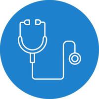 Stethoscope Line Circle color Icon vector