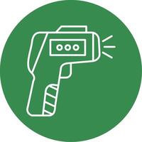 Thermometer Gun Line Circle color Icon vector