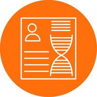 DNA Line Circle color Icon vector