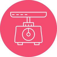 Weighing Scale Line Circle color Icon vector