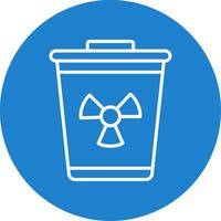 Toxic Waste Line Circle color Icon vector