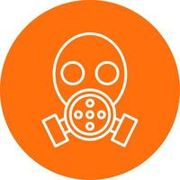 Gas Mask Line Circle color Icon vector