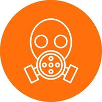 Gas Mask Line Circle color Icon vector