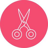Scissors Line Circle color Icon vector