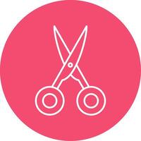 Scissors Line Circle color Icon vector