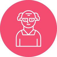 Scientist Line Circle color Icon vector