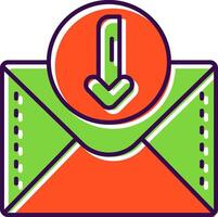 Down arrow Filled Icon vector