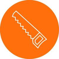 Handsaw Line Circle color Icon vector