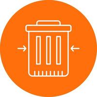 Waste Reduction Line Circle color Icon vector