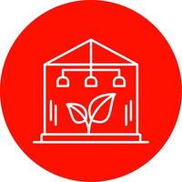 Greenhouse Line Circle color Icon vector