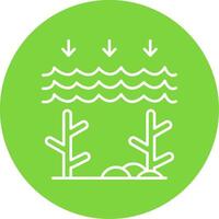 Ocean Acidity Line Circle color Icon vector