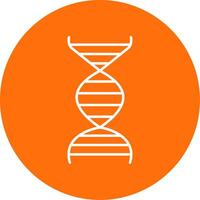 Dna Line Circle color Icon vector