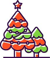 Christmas tree Filled Icon vector