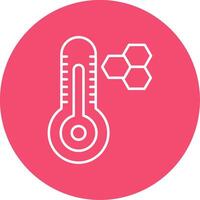 Thermometer Line Circle color Icon vector