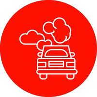 Car Pollution Line Circle color Icon vector