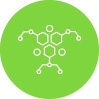 Molecule Line Circle color Icon vector
