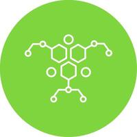 Molecule Line Circle color Icon vector