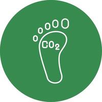 Carbon Footprint Line Circle color Icon vector