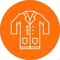 Lab Coat Line Circle color Icon vector