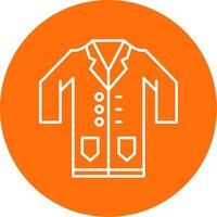 Lab Coat Line Circle color Icon vector