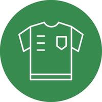 árbitro camisa línea circulo color icono vector