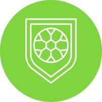 Football Badge Line Circle color Icon vector