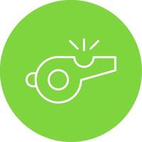 Whistle Line Circle color Icon vector