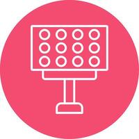 Stadium Lights Line Circle color Icon vector