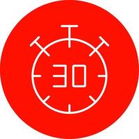 Half Time Line Circle color Icon vector