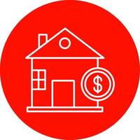 Home Loan Line Circle color Icon vector