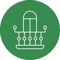 Balcony Line Circle color Icon vector
