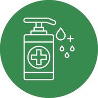 Hand Sanitizer Line Circle color Icon vector