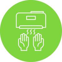 Hand Dryer Line Circle color Icon vector