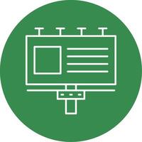 Billboards Line Circle color Icon vector