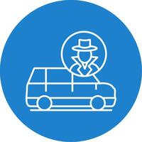 Thief Van Line Circle color Icon vector