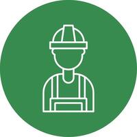 Builder Line Circle color Icon vector