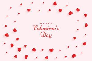 elegant valentines day hearts background beautiful design vector