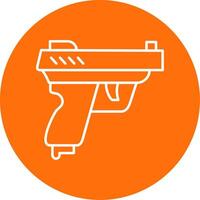 Pistol Line Circle color Icon vector