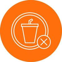 No Drinks Line Circle color Icon vector