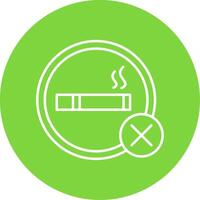 No Smoking Line Circle color Icon vector