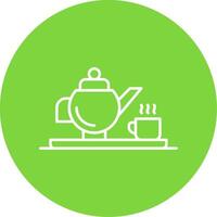 Teapot Line Circle color Icon vector